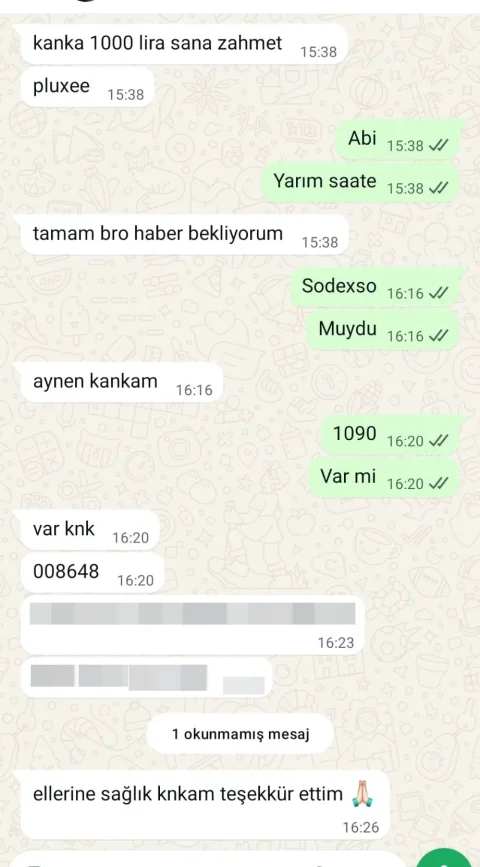 Yemek Kartı Bozdurma müşteri dönüşü ve ödeme kanıtı ekran görüntüsü 2