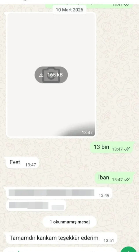 Yemek Kartı Bozdurma müşteri dönüşü ve ödeme kanıtı ekran görüntüsü 6