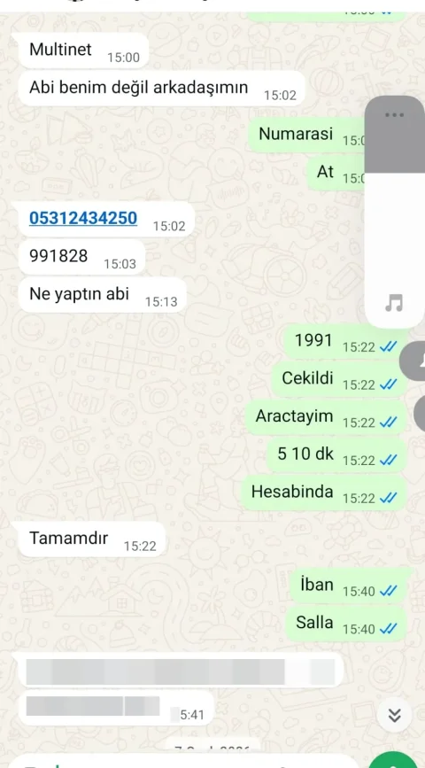 Yemek Kartı Bozdurma müşteri dönüşü ve ödeme kanıtı ekran görüntüsü 9